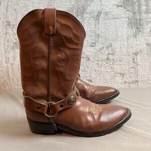 Smokey Mountain Boots Brown Embroidered Leather Boots Girls Size‎ 4